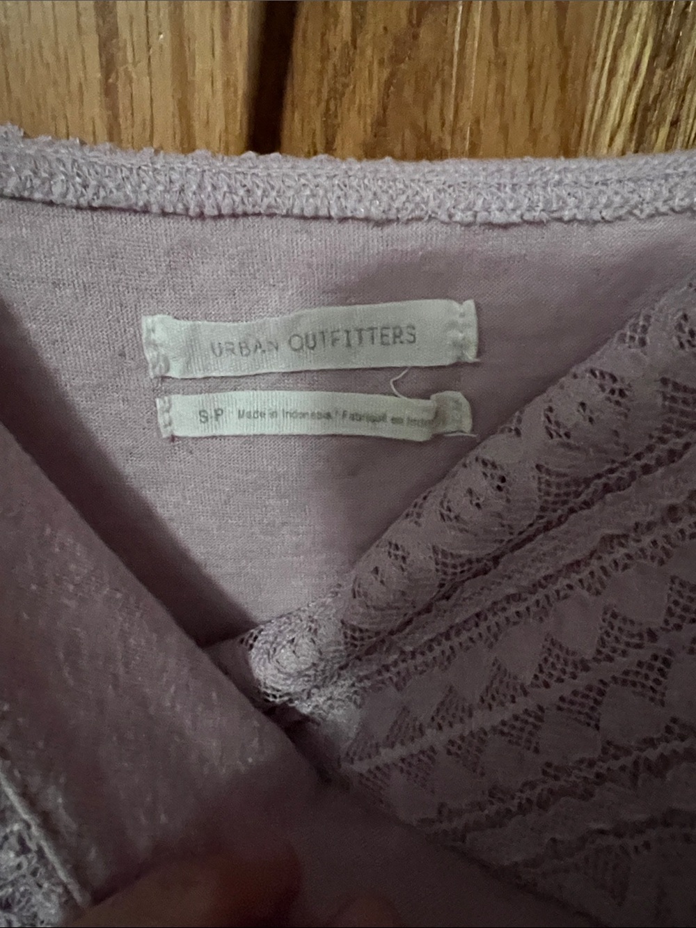 Urban Outfitters light lavender purple pink lace lined dress - Picture 2 of 4